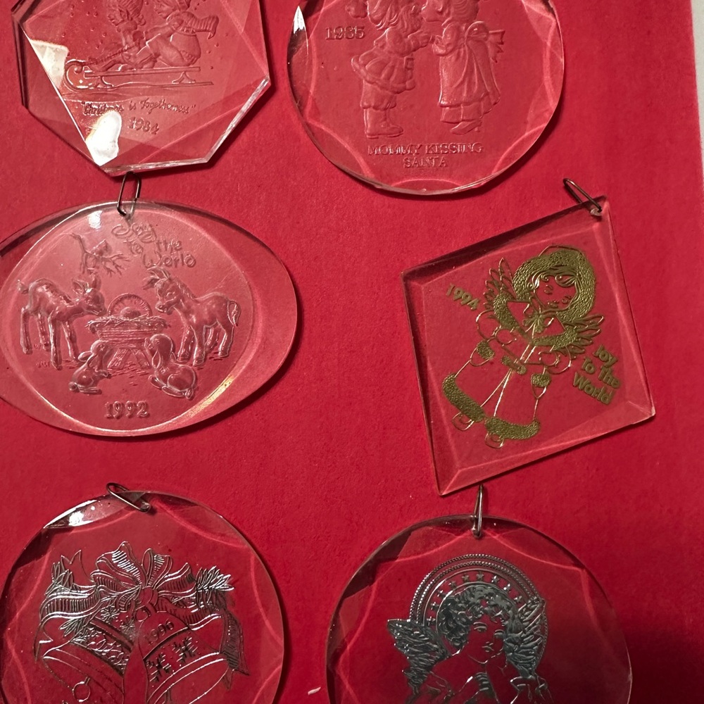 Vintage Ornaments 1984 85 1992,94,96,97 by Swedish sculptor Lars Svenson.